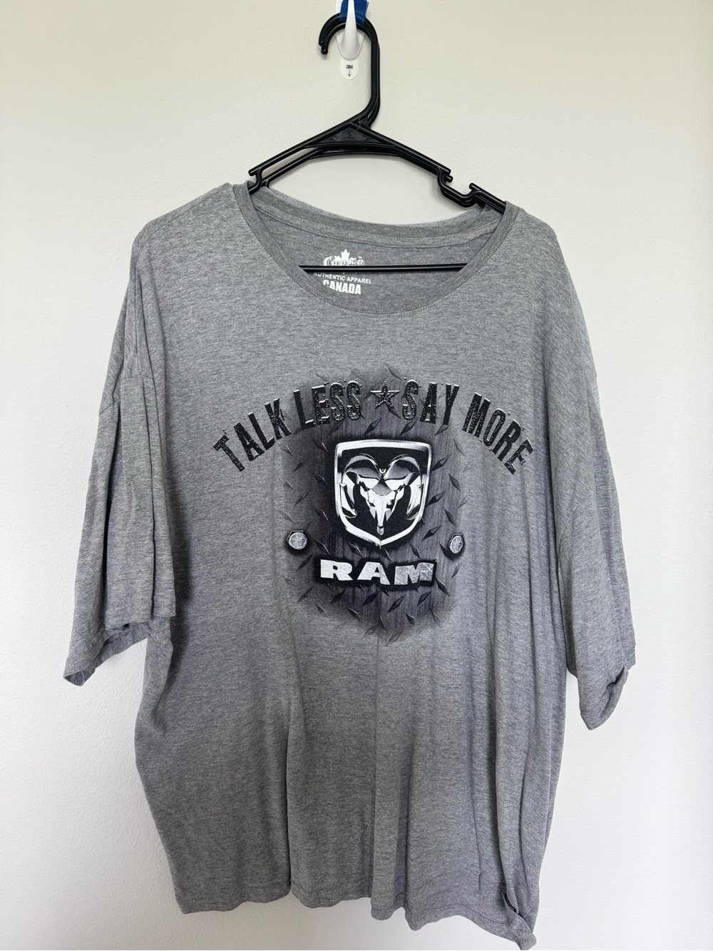 Men’s Gray Graphic Tee - Talk Less Say More RAM